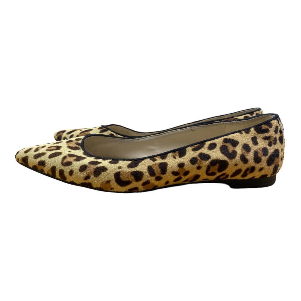 Marc Fisher Alany Calf Hair Leopard Print Pointed Toe Flats size 8M - Picture 8 of 11